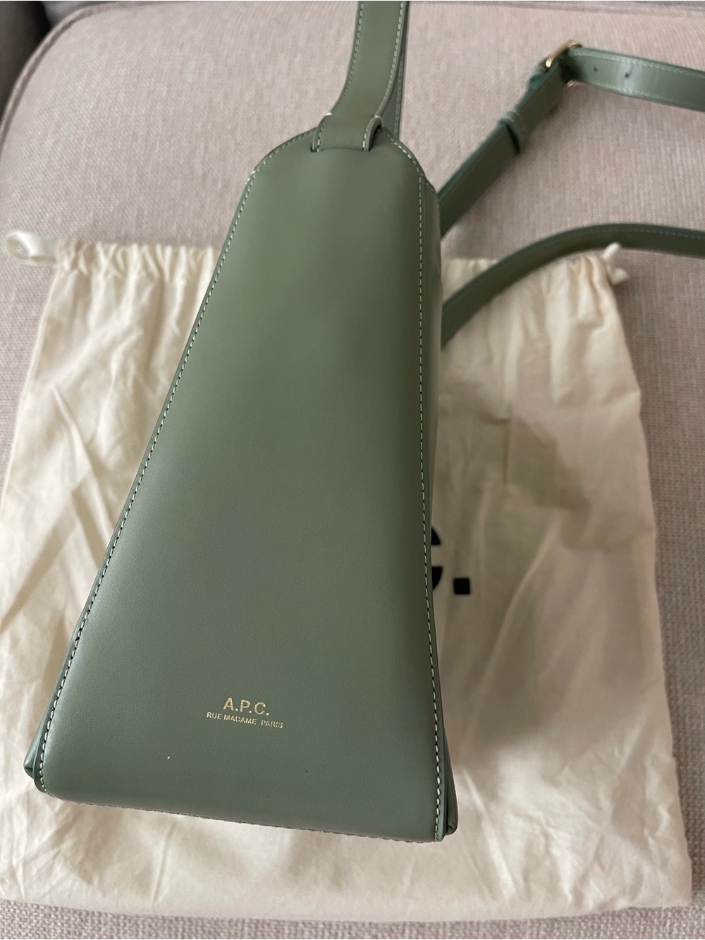 APC Virginie Small Bag in Almond Green - Picture 10 of 10